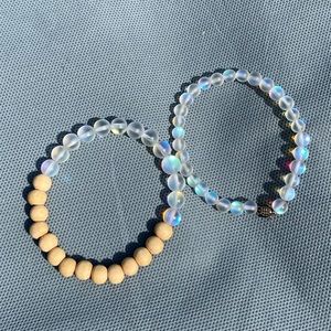 Mermaid glass bracelet set